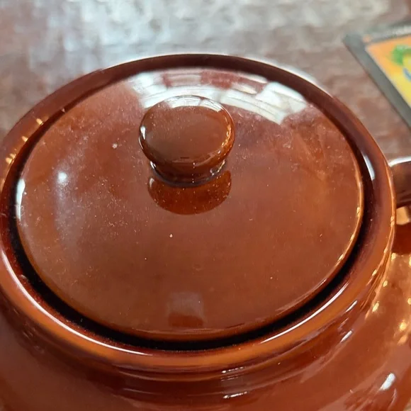 Kook- Brown and White Ceramic Cookware- Bean Pot - Picture 3 of 4